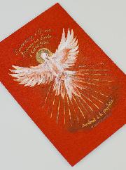 Carte de Confirmation Modèle Rouge - Colombe de l'Esprit Saint