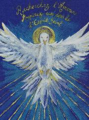Carte de Confirmation Modèle Bleu - Colombe de l'Esprit Saint