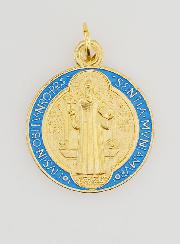 Médaille de Saint Benoit Métal Doré - 2.1 cm