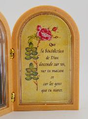 Icône Diptyque Sainte Rita de Cascia + Prière de Bénédiction