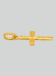 Croix Latine Diamantée en Or Jaune Massif