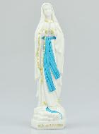 Statue Notre Dame de Lourdes au Voile Bleu - 15cm