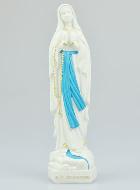 Statue Notre Dame de Lourdes au Voile Bleu - 20cm