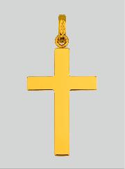 Pendentif Croix du Christ Sculptée - Or Massif Jaune