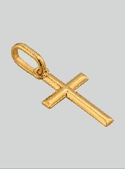 Pendentif Petite Croix en Or Jaune Massif 9 Carats