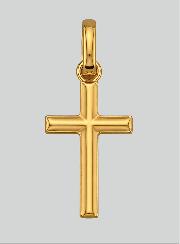 Pendentif Petite Croix en Or Jaune Massif 9 Carats