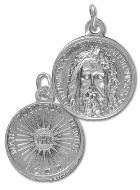 Médaille Tête du Christ Argentée - 18 mm