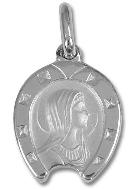 Médaille Fer à Cheval Sainte Vierge Marie en Argent