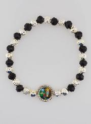 Bracelet Notre Dame de Lourdes en Perles Noires