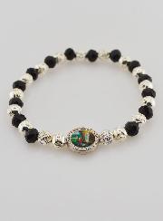 Bracelet Notre Dame de Lourdes en Perles Noires