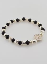 Bracelet Notre Dame de Lourdes en Perles Noires