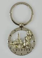 Porte-Clés de Notre Dame de Lourdes Ajouré - 4 cm