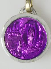 Médaille de Lourdes Violette & Eau de Lourdes