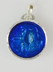 Médaille de Lourdes Bleu Foncé & Eau de Lourdes