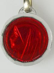 Médaille Vierge Marie Rouge & Eau de Lourdes