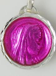 Médaille Vierge Marie Rose & Eau de Lourdes