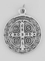 Médaille de Saint Benoît en Métal - 46 mm