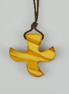 Croix de Taizé en bois d'olivier