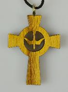 Pendentif Croix en Bois Esprit Saint