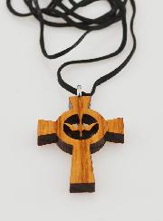 Pendentif Croix en Bois Esprit Saint