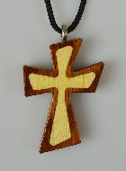 Pendentif Croix en Bois Moderne