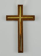 Pendentif Croix d'Aube en Bois Doré