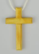 Pendentif Croix d'Aube de Communion en Bois d'Olivier