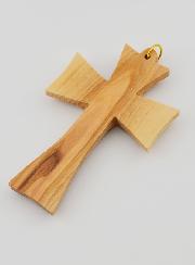 Pendentif Croix d'Aube de Communion en Bois d'Olivier