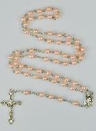 Chapelet de Lourdes en Perles Rose