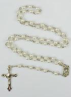 Chapelet en Perles de Nacre Blanche