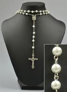 Collier Chapelet Fashion Mode en Perles Blanches