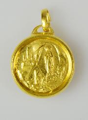 Médaille de Lourdes & Eau de Lourdes - 18mm