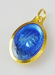 Médaille Vierge & Eau de Lourdes - 25mm
