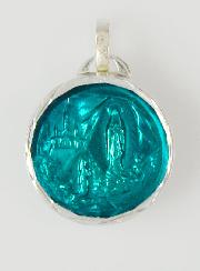 Médaille Bleu Turquoise & Eau de Lourdes