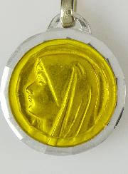 Médaille Vierge Jaune & Eau de Lourdes