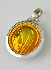 Médaille Vierge Orange & Eau de Lourdes