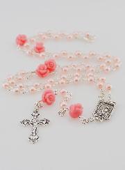 Chapelet Collier Mode en Nacre Rose