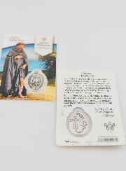 Carte de Prière Saint Pérégrin avec Médaille