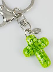 Porte-clés Croix en Verre de Murano Véritable