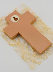 Croix Enfant en Bois L'Eau du Baptême - 12 cm