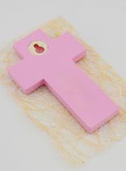Croix Enfant en Bois Eau du Baptême - 12 cm