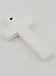 Croix Enfant en Bois - Soleil et Fleurs