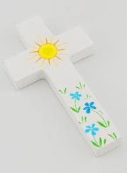 Croix Enfant - Soleil et Fleurs