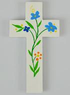 Croix Enfant en Bois - Fleurs des Champs