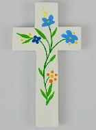 Croix Enfant en Bois - Fleurs des Champs