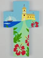 Croix en Bois - Église et Bateau