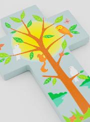 Croix en Bois - Arbre de Vie
