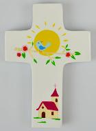 Croix Enfant en Bois - Allégresse de la Vie