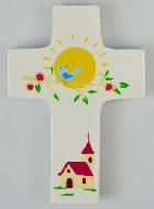 Croix Enfant en Bois - Allégresse de la Vie