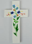 Croix en Bois - Coeur & Tulipes